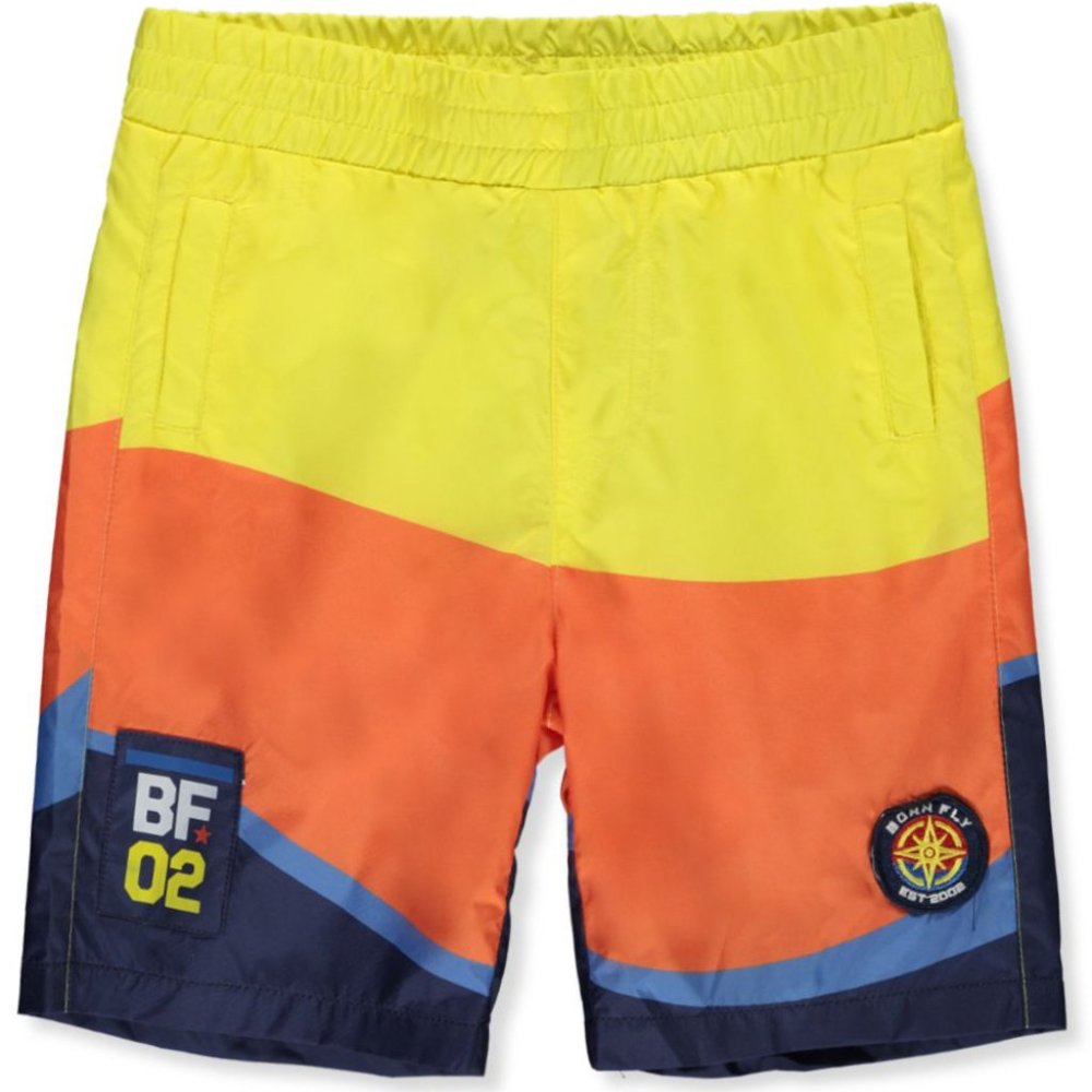 *NEW* BORN FLY BOYS’ 4, 6 COLOR BLOCK SWIM SHORTS